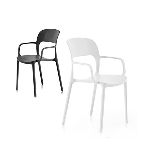 BONTEMPI Gipsy Armrest Chair 집시 암레스트 체어(화이트/차콜그레이)MADE IN ITALY